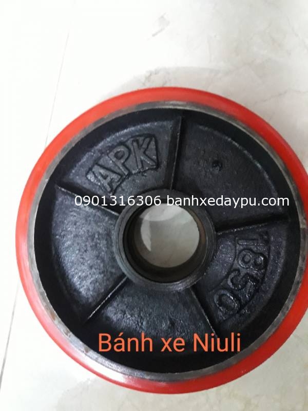 Bánh xe nâng tay NIULI 180x50 PU gang